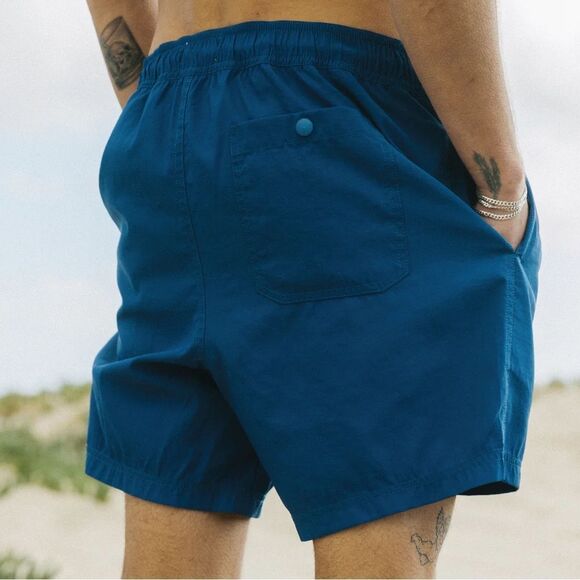 PARTY PANTS Nylon Solid Shorts NWT Blue - Picture 3 of 11